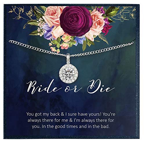Grace of Pearl Ride or Die Necklace for Best Friends Necklace Gifts for Close Friends Gifts for Friends Jewelry Friendship Jewelry Gifts