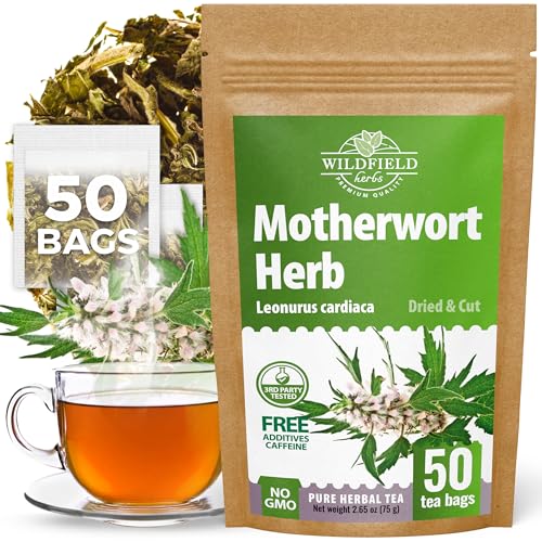 Image of 50 Bags Motherwort Tea Dried Motherwort Herb (Leonuri Herba) - 50 Tea Bags 1.5g Leonurus