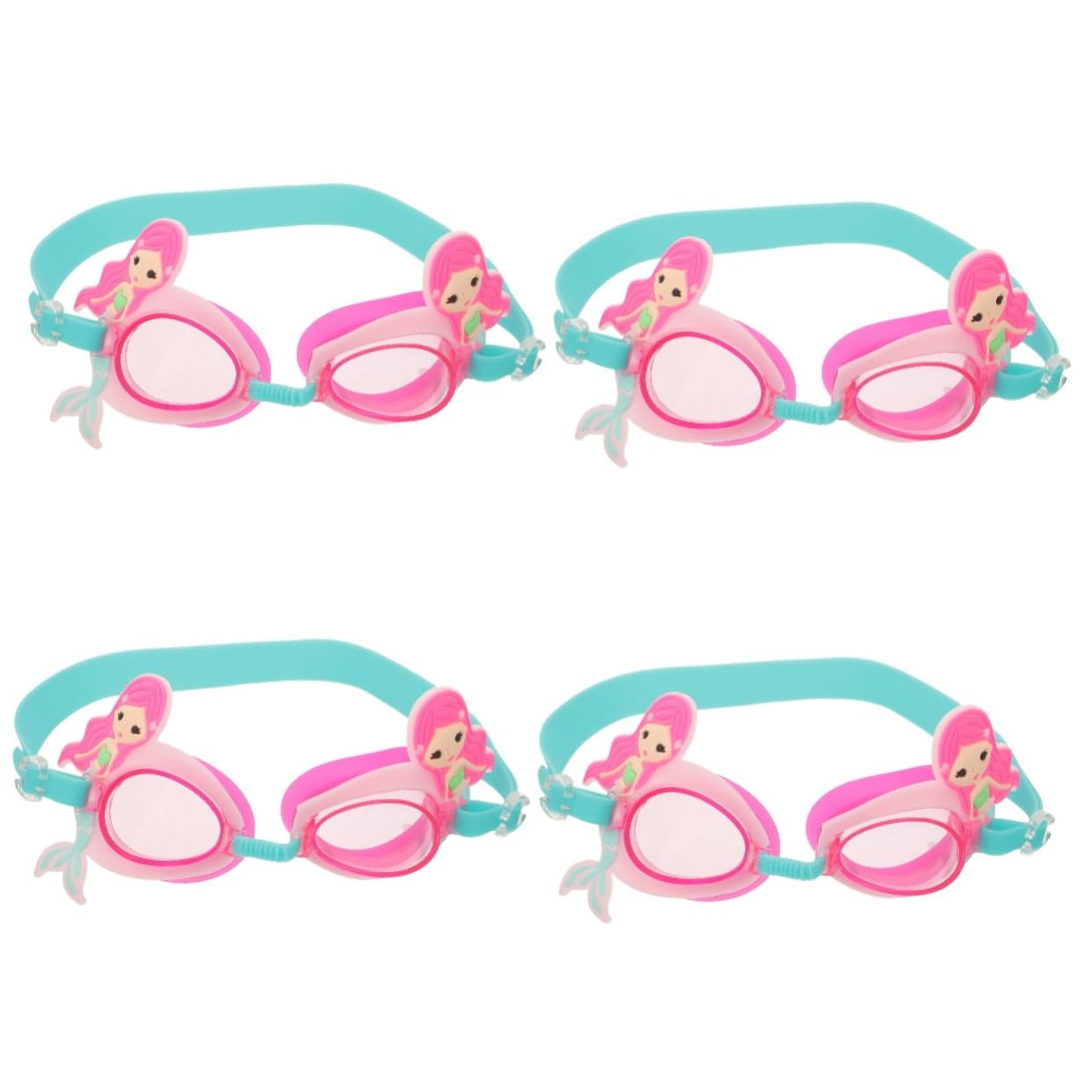 TOYANDONA 4 Pary Pływackie dla Chłopiec Dziewczynka z Motywem Bajkowym i Wodoodporne z Funkcją Antyzaparną Urodziny i Święta Zapewniające i Bezpieczeństwo Podczas Pływania
