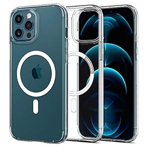 Spigen voor iPhone 12 Case en iPhone 12 Pro Case Ultra Hybrid MagFit Hoesje compatibel met magsafe -Wit
