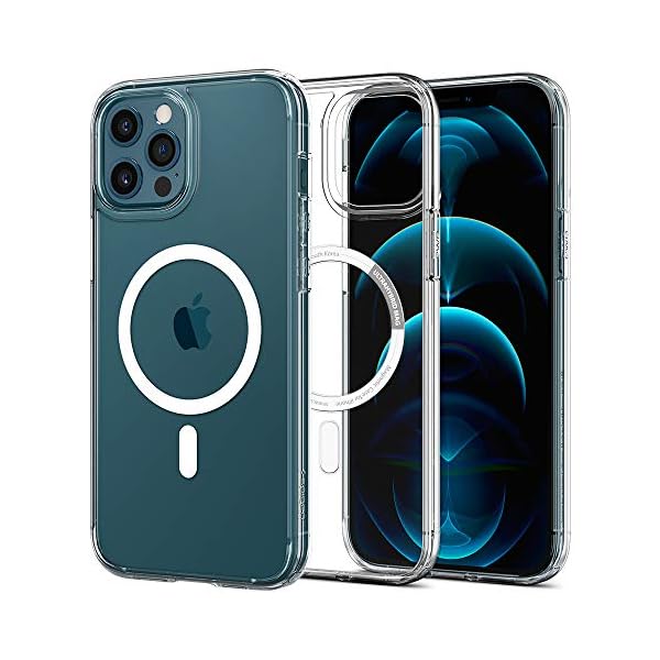 Spigen voor iPhone 12 Case en iPhone 12 Pro Case Ultra Hybrid MagFit Hoesje compatibel met magsafe -Wit