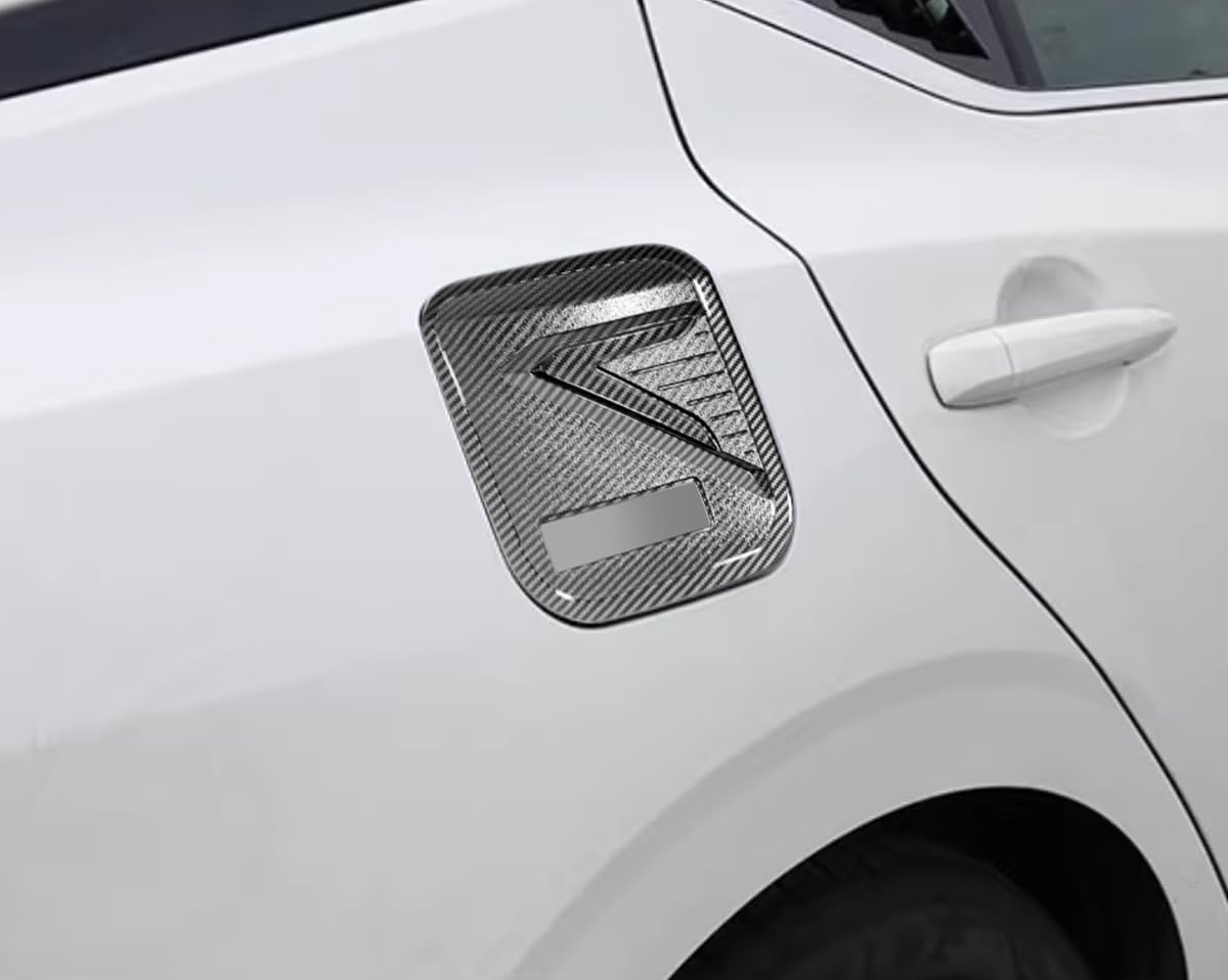 Car Accessories Fit For Nissan Sentra 2020 2021 2022 2023 2024 2025 Exterior Gas Fuel Tank Cover Trim (Carbon Fiber) 1PC ABS