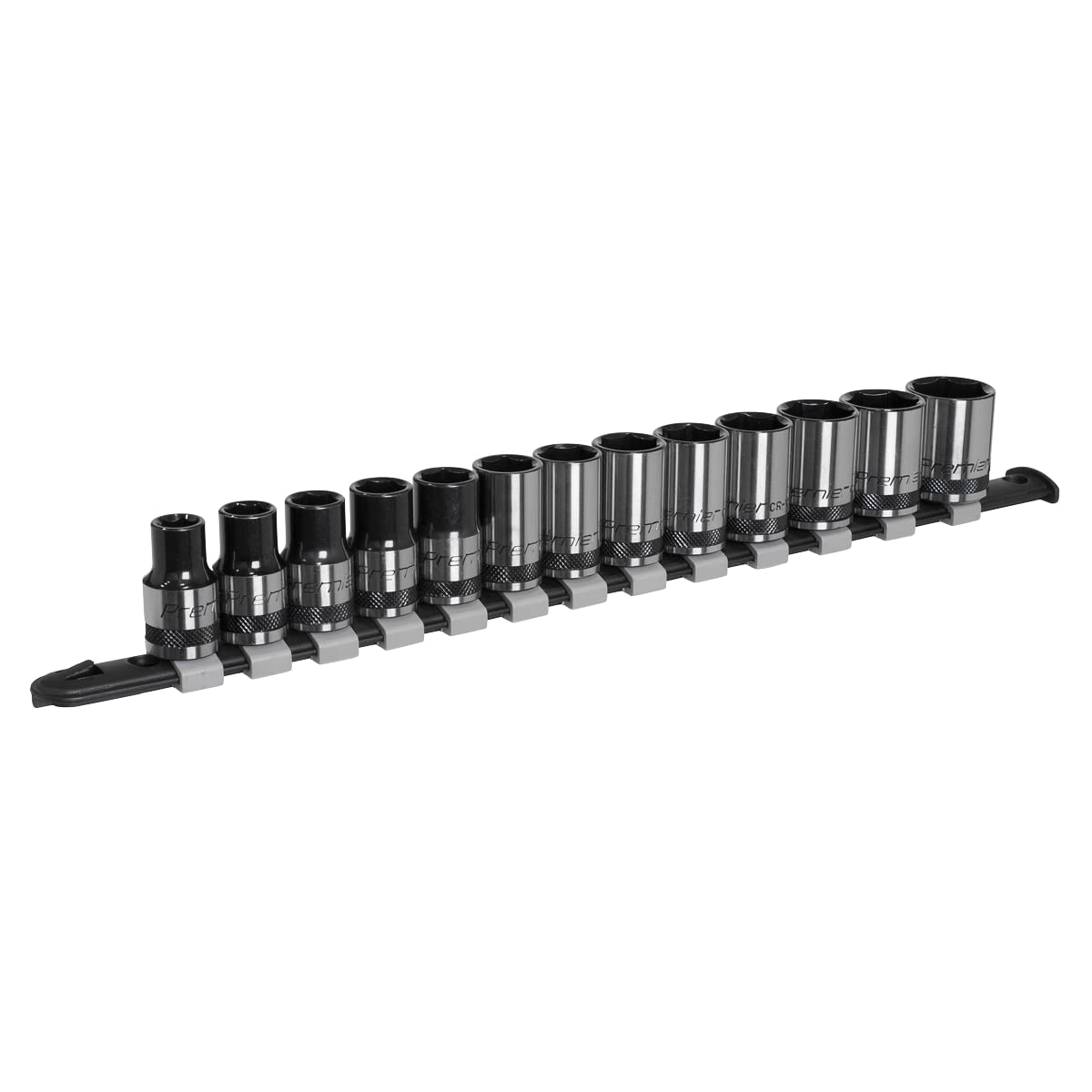 Sealey Black Series 13 Piece 1/2" Drive Hexagon Socket Set 1/2"