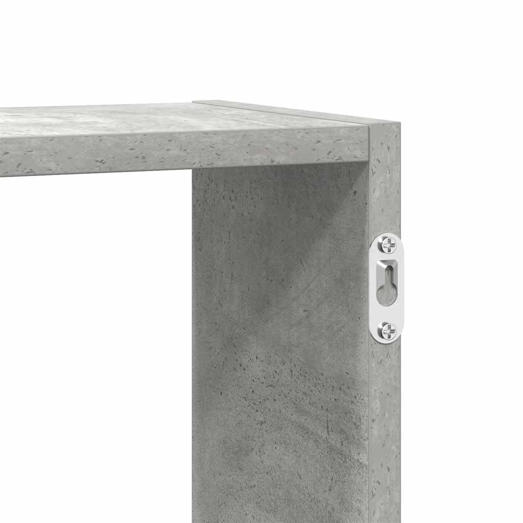 vidaXL Mensola a Cubo da Parete 5 Scomparti Truciolato Grigio Cemento