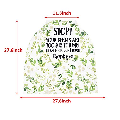 Redcolourful YYJ-BABYZMH1223-2DDF37738A Baby Care Supplies, Multifunction Nursing Towel Watercolor Printing Baby Safety Seat Sunshade Windshield Cover Green Leaves thumb #2