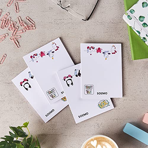 Image of Amazon Brand - Solimo Writing Pads, 50 Pages Easy Tear Off Task Pad, Daily Weekly Planner for Organized People, 4 inch x 5.25 inch Sheet, Set of 4