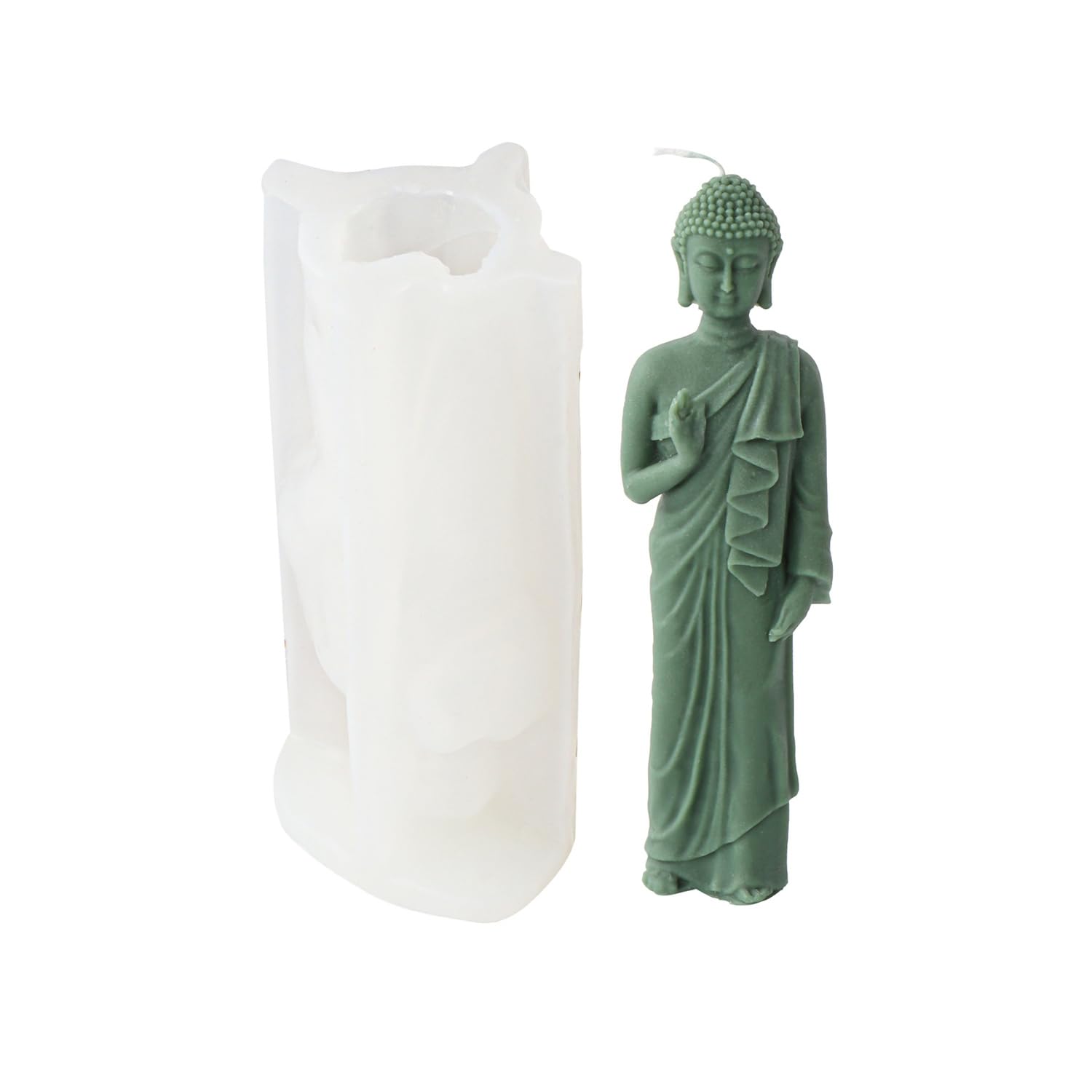 Silikonform 3D Buddha - Wiederverwendbare Gießform Für Kerzen, Seife & Gips, Lebensmittelecht