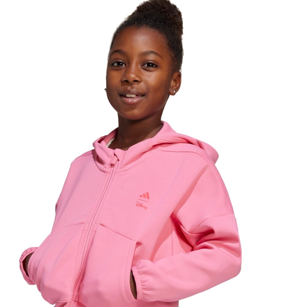 adidas Girls' Disney Minnie Mouse Track Top, Pink Fusion/Multicolor/Pure Ruby