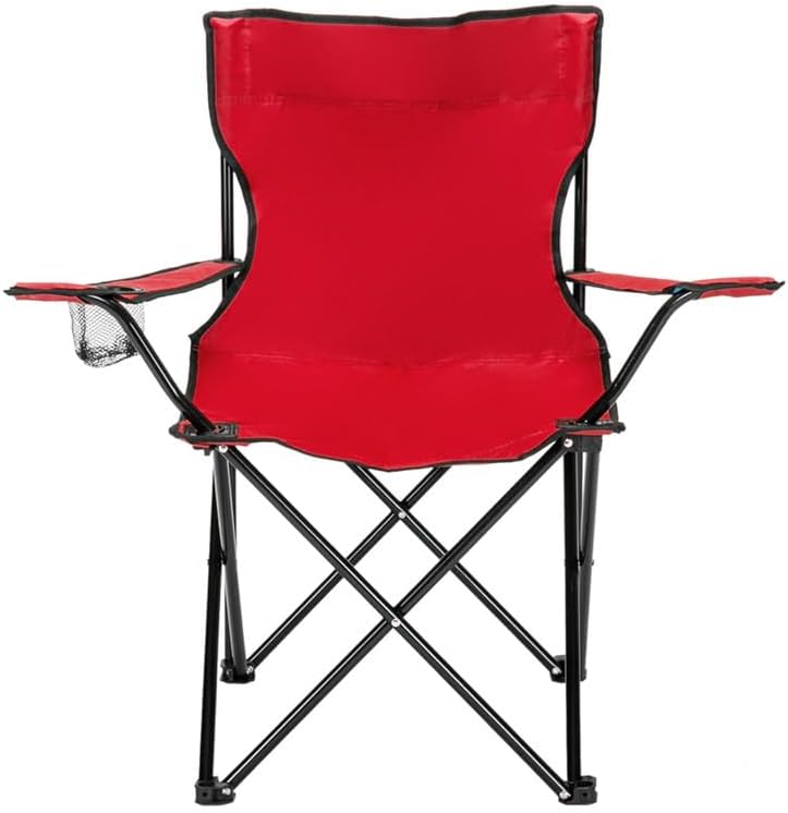 Miniatura 5 de NOLLAM Silla plegable para acampar al aire libre, soporte resistente, marco de acero de 230 libras, silla plegable acolchada con soporte para tazas,