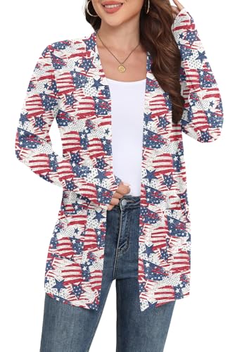 Image of Yincro Womens Lightweight Cardigan Long Sleeve Open Front Casual Sweater Cardigans with Pockets