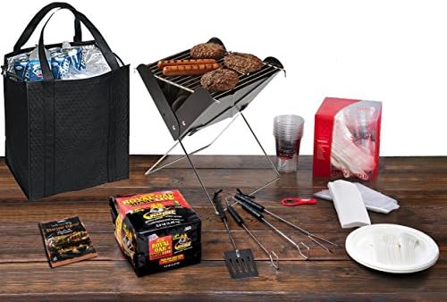 InstaBBQ All-In-One BBQ Grill Tailgate Picnic Camping Party Kit