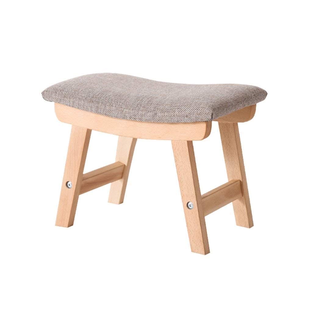 Tabouret en bois massif pour salon et repose-pieds créatif de maison