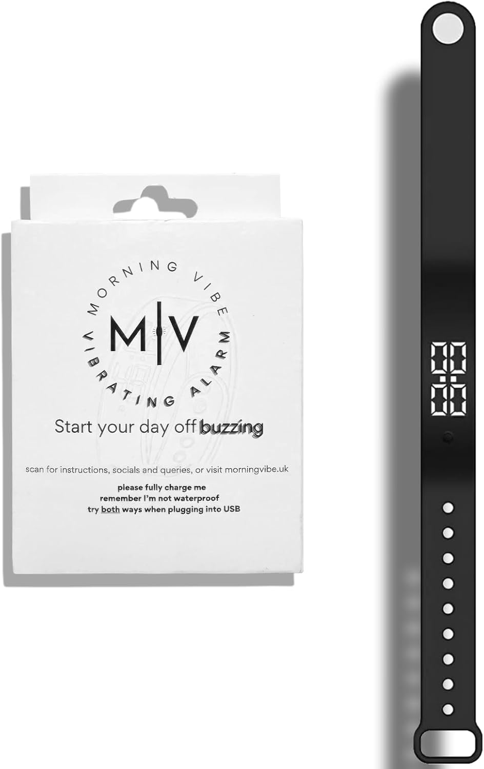 Product image of Morning Vibe - Silent Vibrating Alarm Clock Watch - Will not Disturb Others - for Those with Partners/New Borns and Hearing Impaired/Deep Sleepers - 10 Customisable Day of The Week Specific Alarms