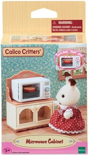 Miniatura 2 de Calico Critters, muebles y decoración para casa de muñecas, gabinete para microondas