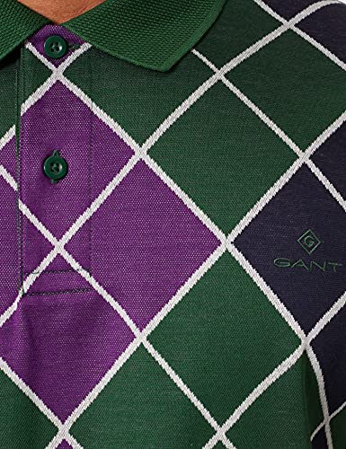 GANT D1. Argyle SS Rugger, Eden Green, XS Uomo