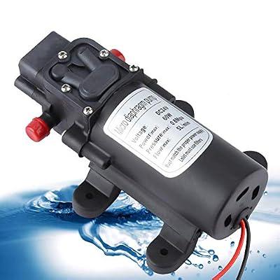 Micro Diaphragm Pump, 24V 60W Mini Electric Water Pump 5L/m Flow Micro Diaphragm Pump 1.5m Suction