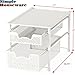 Simple Houseware Stackable 2 Tier Sliding Basket Organizer Drawer, White