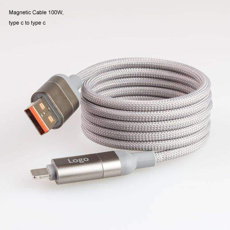 TeraaBliss 240W Magnetic USB C Cable 1.2M, Grey 70 g - Image 6