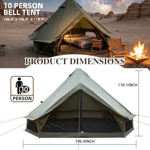 Carpa campamento 16.4 pies para 10 personas 4 estaciones miniatura 6