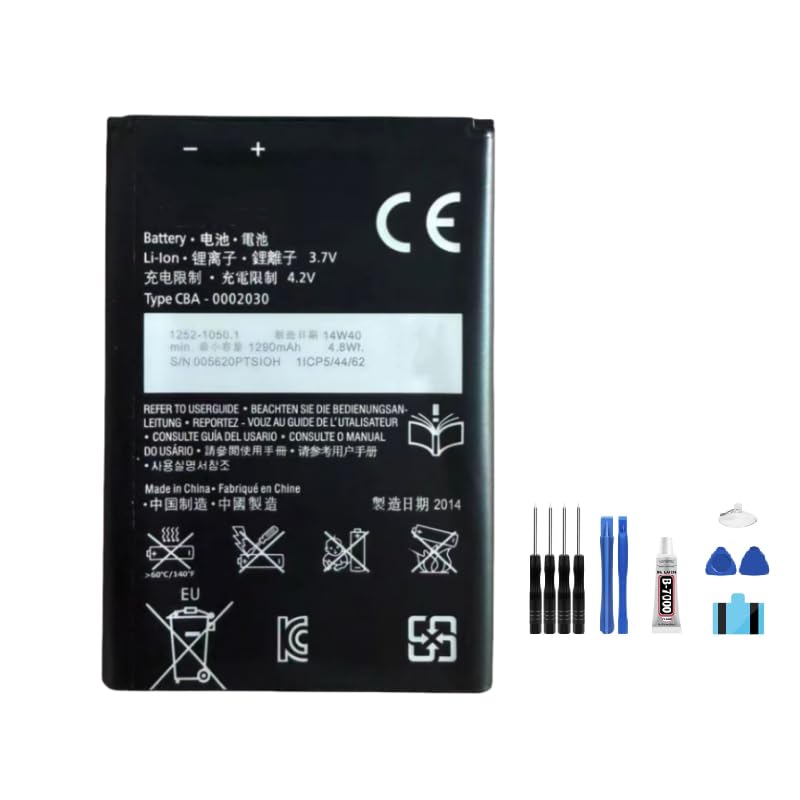 Generic Batterie BA600 1290 mAh 3,7 V compatible avec Xperia U ST25I St25a St25 Batterie de téléphone
