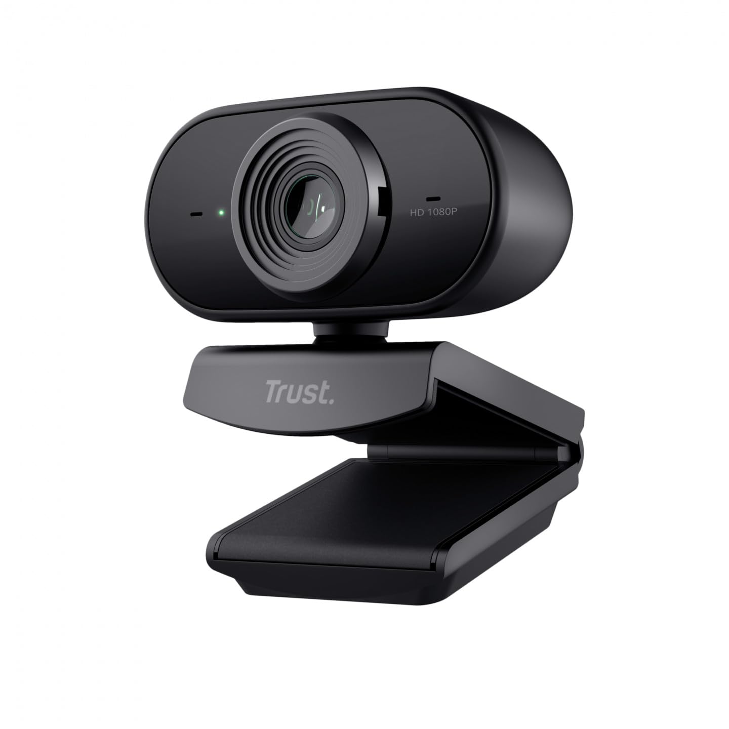 Trust Tolar Full HD Webcam 1080p, 2 Mikrofone, Fixfokus, 30 FPS, Rauschunterdrückung, Plug & Play USB Web Kamera für PC, Computer, Laptop, Mac, MacBook, Hangouts, Meet, Skype, Teams, Zoom – Schwarz