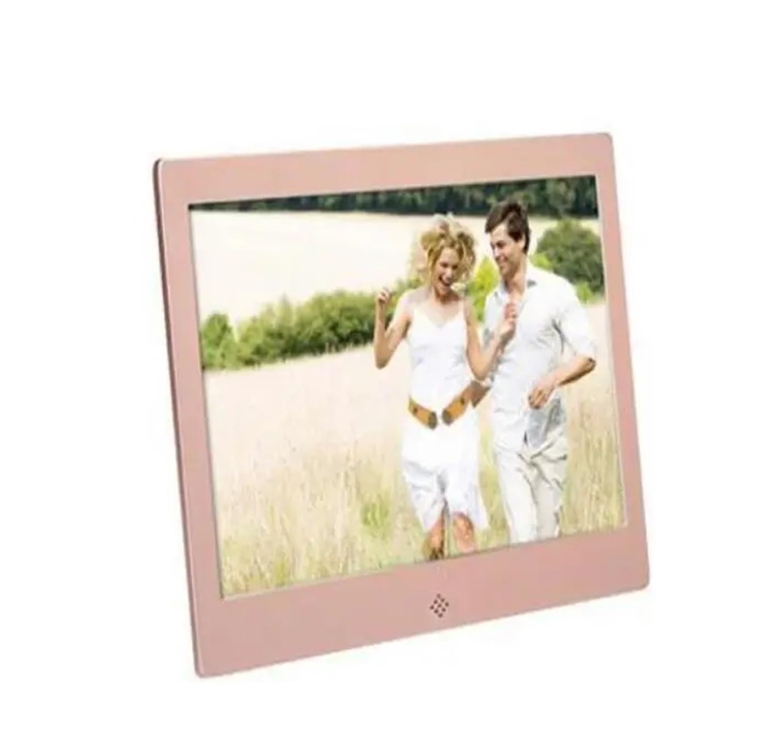 Photo Frame 10 Inch Metal LED Digital Photo Frame 720P Video Music Calendar Clock Player 1024x600 Resolution(Rose Gold)