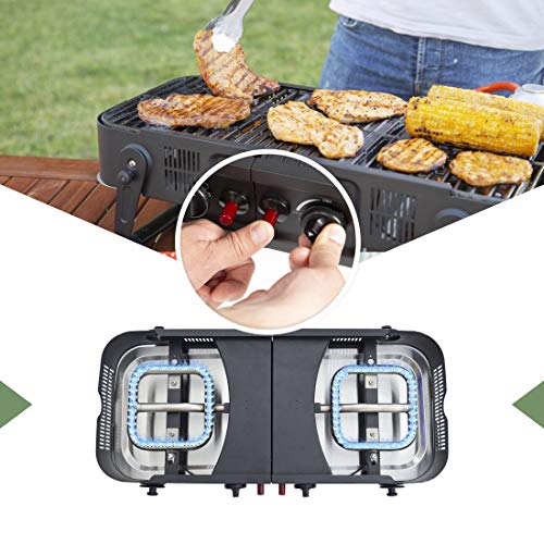 Gasgrill 2 Brenner Meateor faltbarer Gasgrill, mit Tragetasche