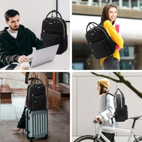 Image of LOVEVOOK Backpack purse for Women, 15 Inch Laptop backpack Cute Waterproof Backpacks Stylish Travel Bags Vintage Daypacks for College Work Party