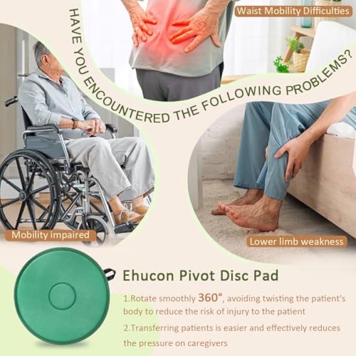 Image of Pivot Disc for Patient Transfer,Turning Devices-Transfer Disc with 360Rotation for Elderly /Disabled,Assist to Move Position from Bed to Wheelchair /Seat /Car,15.7 inch Diameter