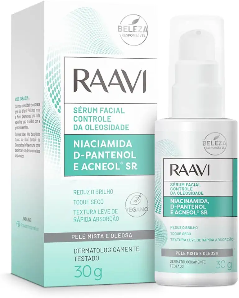 Raavi Sérum Facial Controle Da Oleosidade 30G