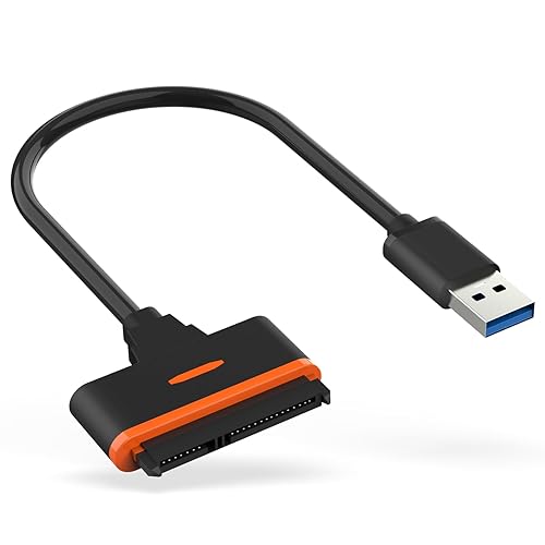 Cable SATA a USB, adaptador de controlador duro USB 3.0 a SATA 3 compatible con HDD y SSD de 2.5 pulgadas
