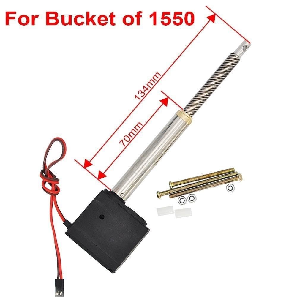 Aggiornamento fai da te braccio in metallo guida servo parti for HUINA 1550 RC Crawler Car 15CH 2.4G RC metallo escavatore braccio in parte(Bucket-1550)