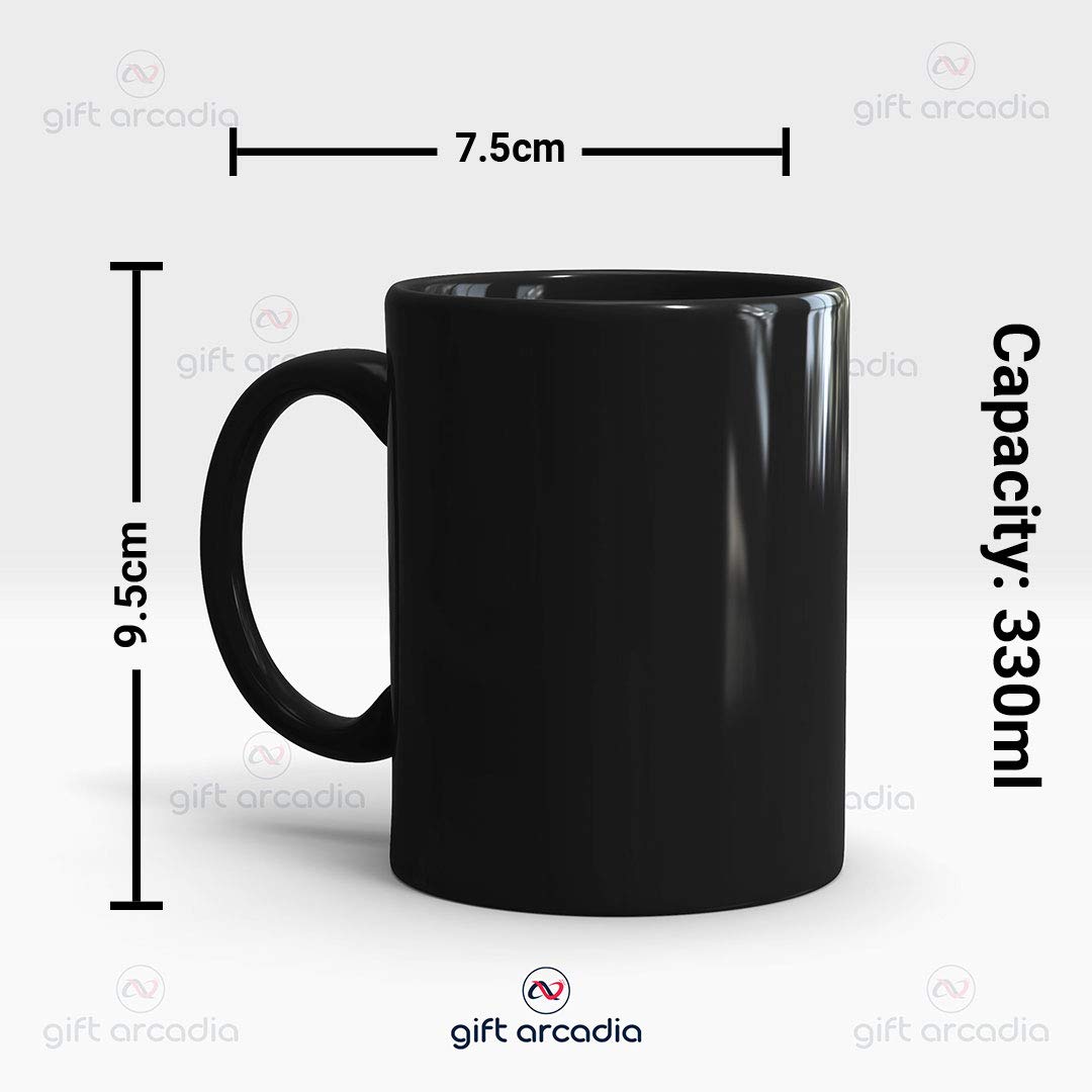 Gift Arcadia Ceramic Legends are Born Coffee Mug - 1 Piece, Black, 330ml (June) 3