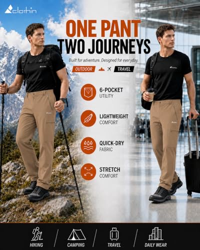 Image of clothin Mens Workout Athletic Pants Elastic-Waist Drawstring Pants for Sport Exercise Travel,Quick-Dry,Stretchy