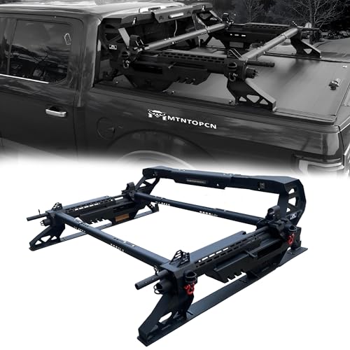 Image of Military Design Pickup Roll Bar Compatible with Ford F150 Raptor Jeep Gladiator Chevy RAM Toyota Trucks | Heavy-Duty Overland & Offroad 4x4 | Adjustable Width (Machine Gun Design Patent)
