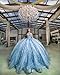Suyusyk Puffy Mint Green Quinceanera Dress Off Shoulder Beading Ball Gown Shiny Appliques Puffy 15 Dresses for Quinceanera Princess Formal Dress 4