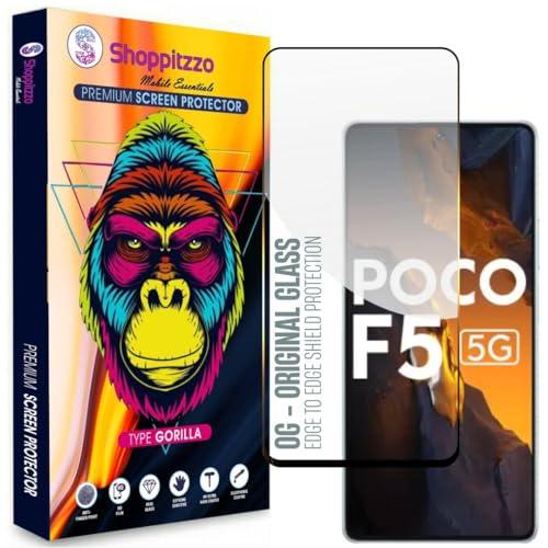 Image of Military Grade-Gorilla Tempered Glass Screen Protector-with 100% Fingerprint Sensor Working-Edge to Edge Full Screen Coverage-9H Hardness-With Easy Installation Kit-Black(Pack Of 1)-Compatible With Poco X5 Pro|Poco F5|Redmi 12 Pro Plus 5G|Redmi 12 Pro 5G(6.67 Inch)