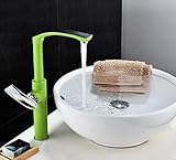  Mangeoo Waschtisch Armatur, alle Kupfer heiße und kalte Farbe drehbühne, Waschbecken Küche, Spülmaschine Waschbecken Wasserhahn, Grün (hoch)