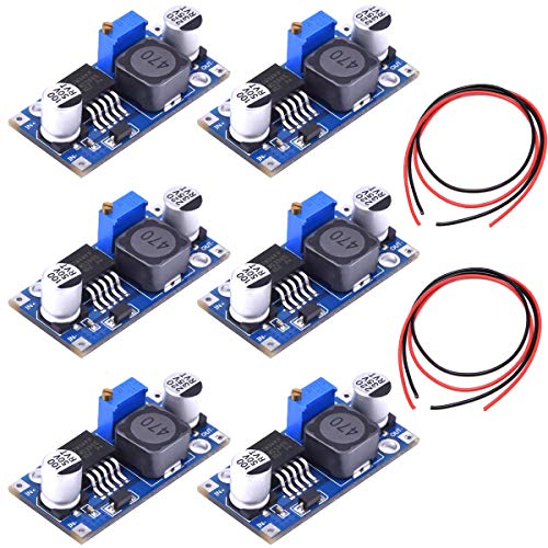Youmile 6個の降圧電源モジュールLM2596 LM2596S降圧コンバータDC to DC 3.0-40V to 1.5-35V高効率電圧レギュレータモジュール