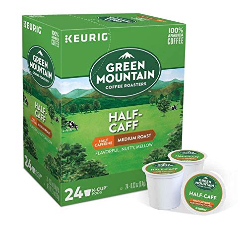 Image of Green Mountain Coffee Roasters Half Caff, Single-Serve Keurig K-Cup Pods, Medium Roast Coffee, 24 Count