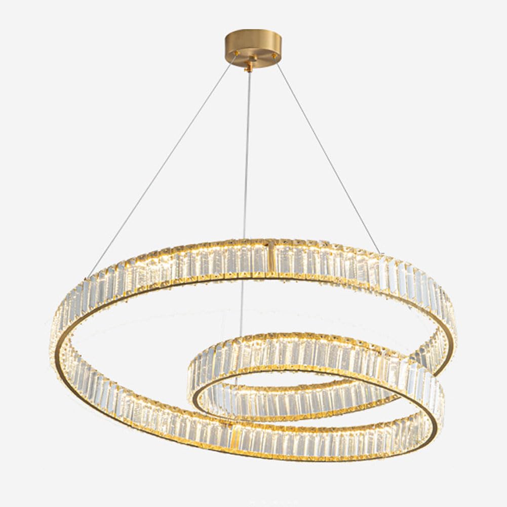 Lustre simple pour la maison : plafonnier en cristal créatif pour salle à manger