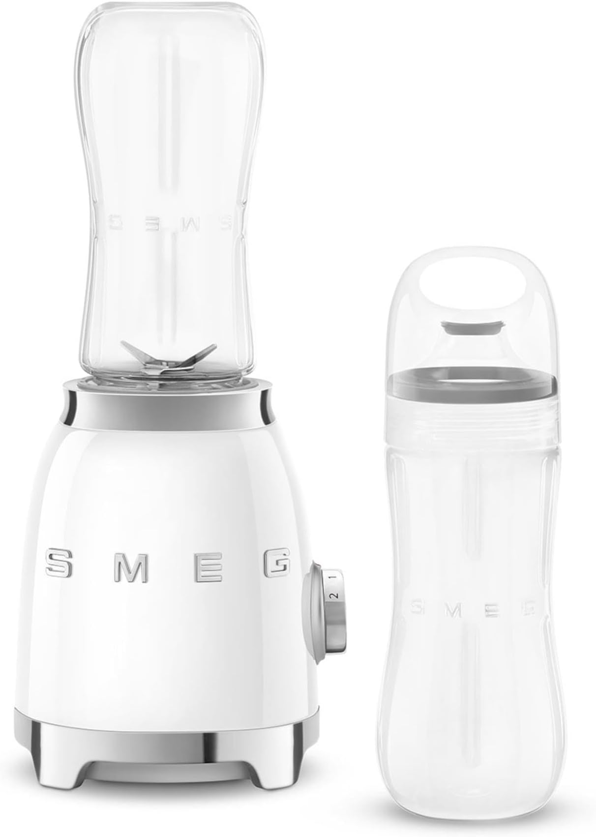 PBF01WHUK Retro 50’s Style Personal Blender, 2 x Bottles-To-Go, 2 Speed Settings, 600ml, 300W, White