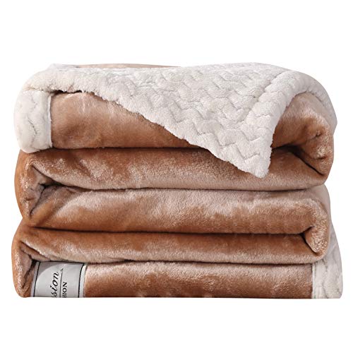 Topmail Kuscheldecke Super Weiche Decke Braun Flauschige Wohndecke Fleece Sofadecke Klimadecke Flanell Fleecedecke für Sommer 150x 200 cm Cover