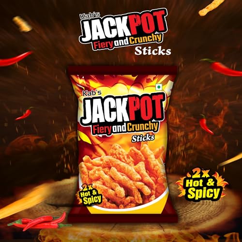 Image of Kab's Jackpot Fiery and Crunchy Sticks, 2.82 oz ℮ 80 gm (Pack of 3)