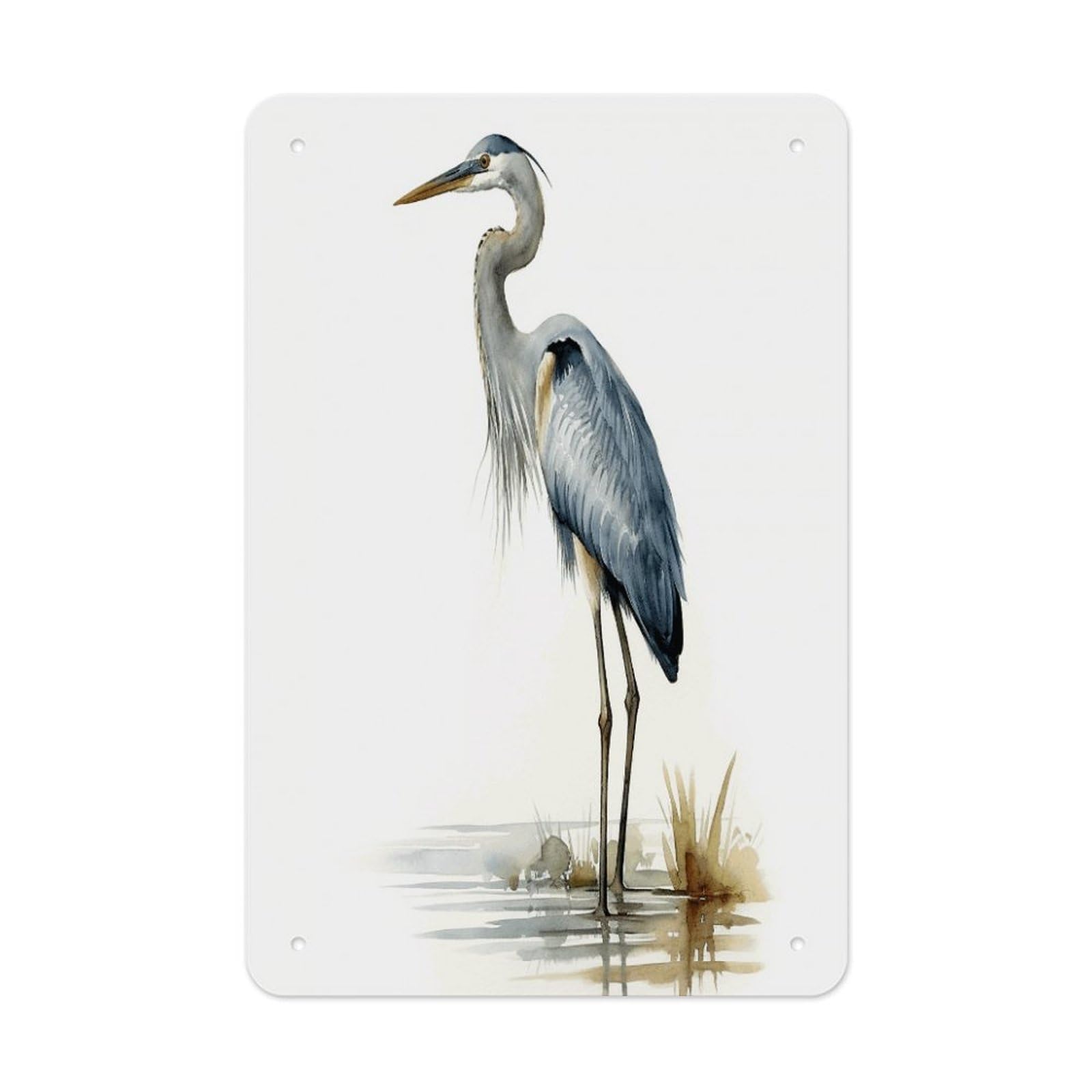 VstaDank Long-beaked Heron Metal Tin Signs Personalized Wall Art Prints Decoration Art Poster Funny Vintage Tin Sign Iron Sheet Painting Metal Signboard Decor Painting for Wall Decor