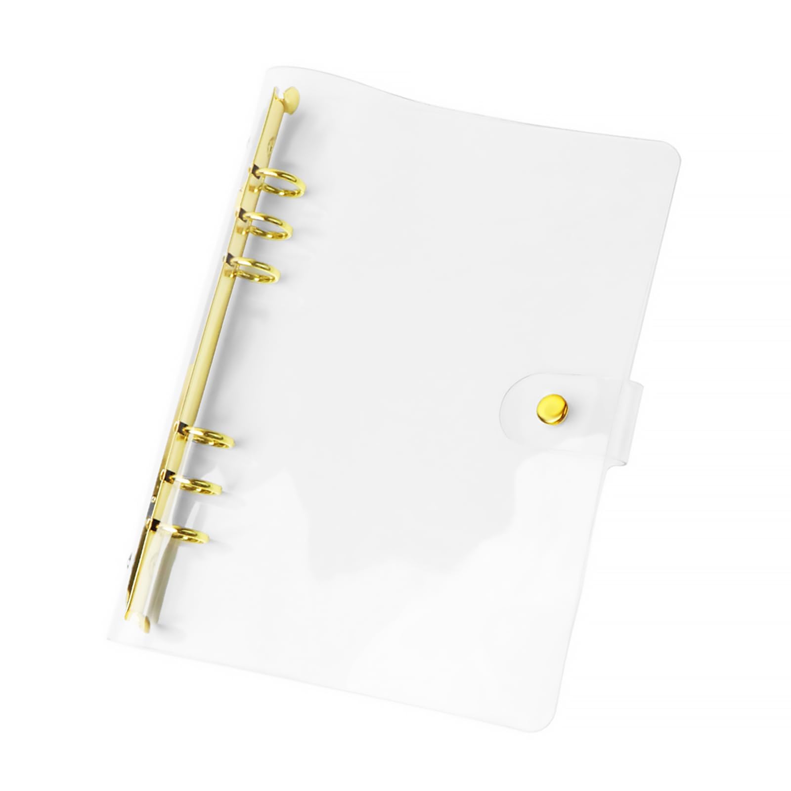 NatSumeBasics A5 Binder Cover Gold 6-Ring Loose Leaf Notebook Shell Refillable Soft Protector 6.7" x 9" Outer 6" x 8" Inner Size — image 1