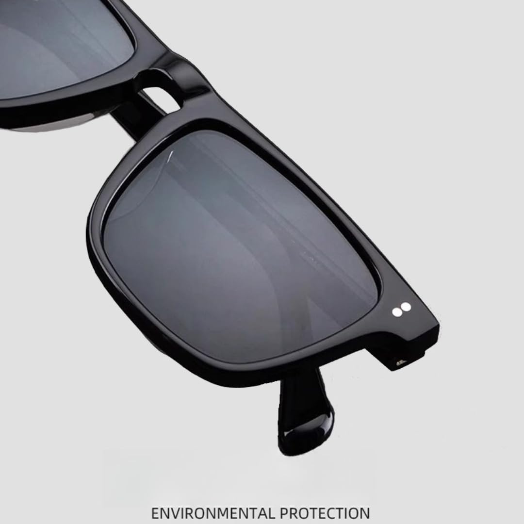 Occhiali da sole polarizzati con montatura grande in acetato, uomo, moda UV400, donna