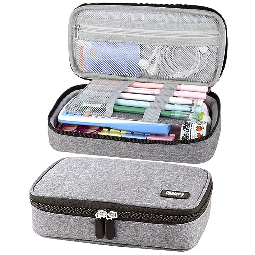 Image of Chelory Big Capacity Pencil Case Large Pencil Bag Pouch Pen Case Pencil Marker Holder Stationery Storage Makeup Bag for Office Supplies Adults