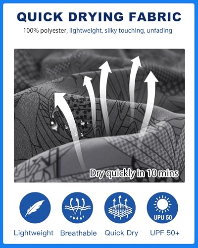 Image of APTRO Men's Long Swim Trunks with Mesh Lining Beach Bathing Suits Board Shorts Swimwear with Pockets and No Mesh