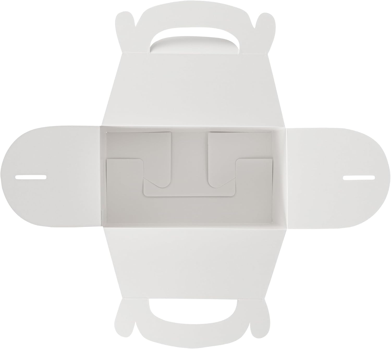 Restaurantware Bio Tek 8.5 x 4.8 x 5.5 Inch Gable Boxes For Party Favors, 100 Attractive Gift Boxes - With Built-In Handle, Greaseproof, White Paper Barn Boxes, For Special Events Or Parties